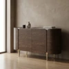 AMAKO WALNUT & GOLD BUFFET CABINET - luxury furniture Dubai UAE