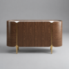 AMAKO WALNUT & GOLD BUFFET CABINET - luxury furniture Dubai UAE