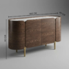 AMAKO WALNUT & GOLD BUFFET CABINET - luxury furniture Dubai UAE