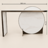 Brook White Marble Coffee Console Table 160cm | Luxury Gold Accent Console Table UAE