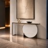 BROOK WHITE MARBLE COFFEE CONSOLE TABLE - luxury furniture Dubai UAE