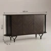 KENSINGTON WALNUT & GLASS BUFFET CABINET - luxury furniture Dubai UAE