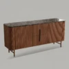 Clatendon Wood & Marble Coffee Cabinet | Luxury Coffee Station Cabinet UAE