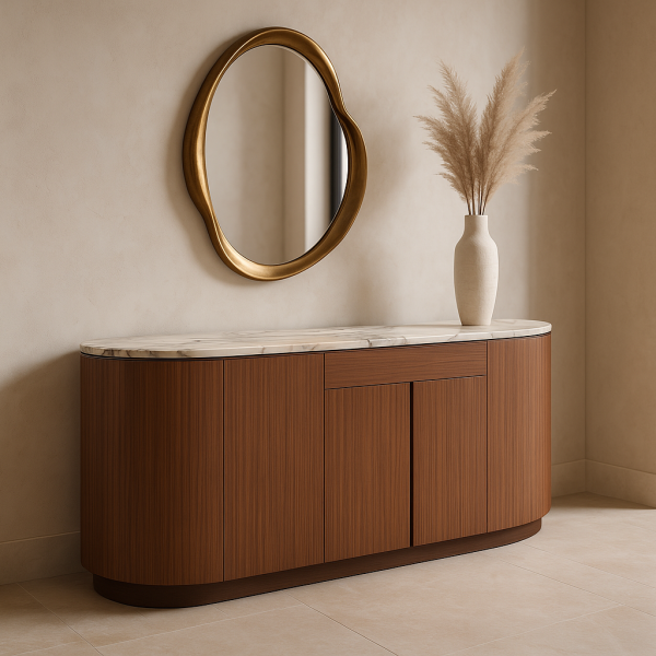 Walnut Rock Slab Cabinet