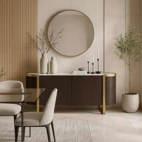 Walnut Artificial Sideboard