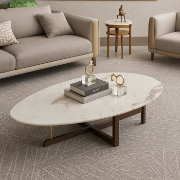 Brown Marble Coffee Table