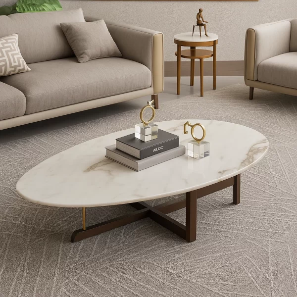 Brown Marble Coffee Table