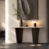 DALTON WALNUT MARBLE COFFEE CONSOLE TABLE - luxury furniture Dubai UAE