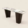 Dalton Walnut Marble Coffee Console Table | Luxury Modern Stone Console UAE