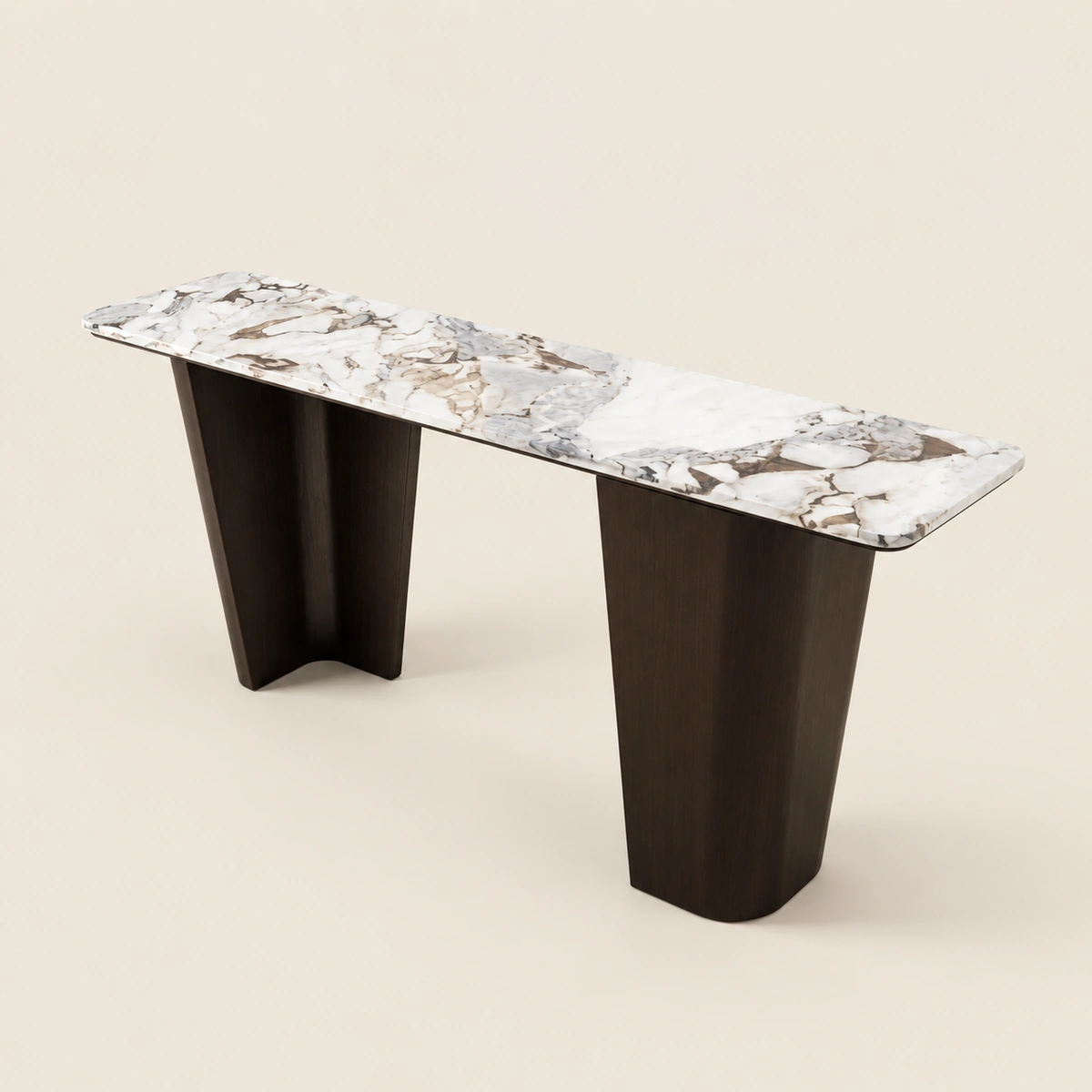 Dalton Walnut Marble Coffee Console Table