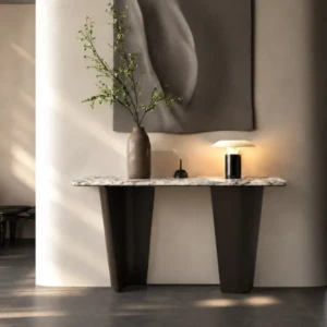 DALTON WALNUT MARBLE COFFEE CONSOLE TABLE