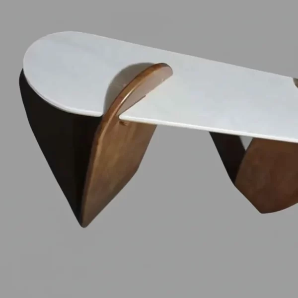 Walnut Wood Console Table