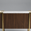 HAMPTON WALNUT & GOLD BUFFET CABINET WITH ARCHED DOORS - luxury furniture Dubai UAE