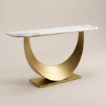 HARRISON WHITE & GOLD COFFEE CONSOLE TABLE