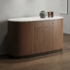 WALNUT & GOLD BUFFET CABINET IN UAE