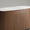 LANCASTER WALNUT & GOLD BUFFET CABINET — 2 DOOR - luxury furniture Dubai UAE