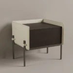COSMO CREAM VENEERED WOOD NIGHT TABLE