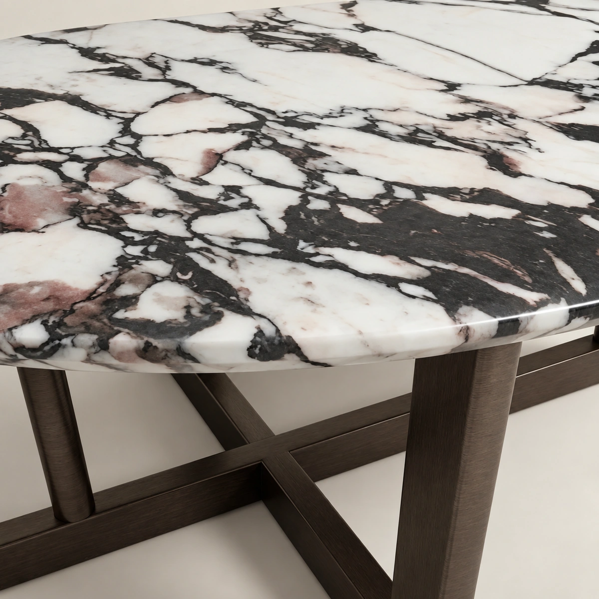 Coffee Table Sila Luxury Brown Marble Coffee Table 120cm Modern Industrial 2026