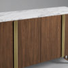 Stratford Walnut & Gold Coffee Cabinet 160cm | Luxury Coffee Station Cabinet UAE