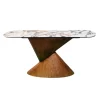 Marble Wood Console Table