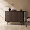KENSINGTON WALNUT & GLASS BUFFET CABINET - luxury furniture Dubai UAE