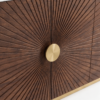 Balmorel Walnut & Gold Coffee Cabinet 160cm | Luxury Coffee Station Cabinet UAE