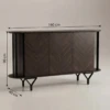 KENSINGTON WALNUT & GLASS BUFFET CABINET - luxury furniture Dubai UAE