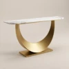 HARRISON WHITE & GOLD COFFEE CONSOLE TABLE - luxury furniture Dubai UAE
