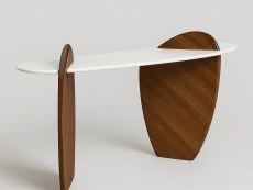 Walnut Wood Console Table