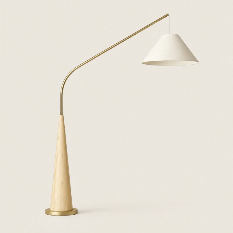 Alison Iron & Wood Floor Lamp | Majestic Home UAE