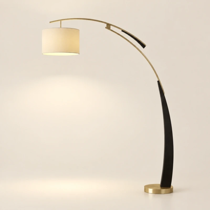 Black Gold Floor Lamp - Arcola | Majestic Home UAE