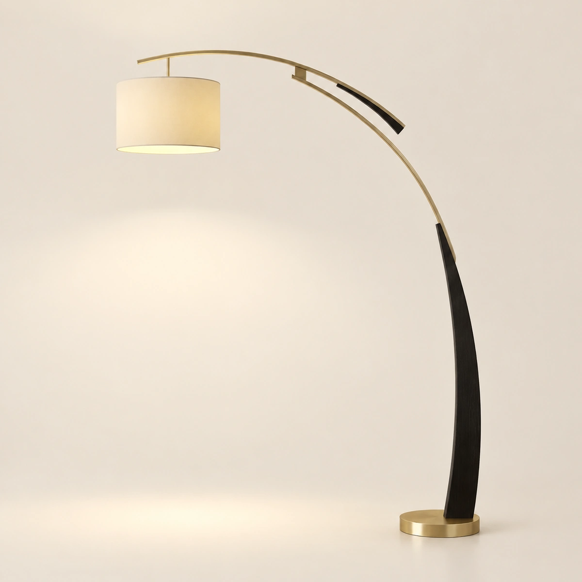 Arcola Black & Gold Iron Floor Lamp