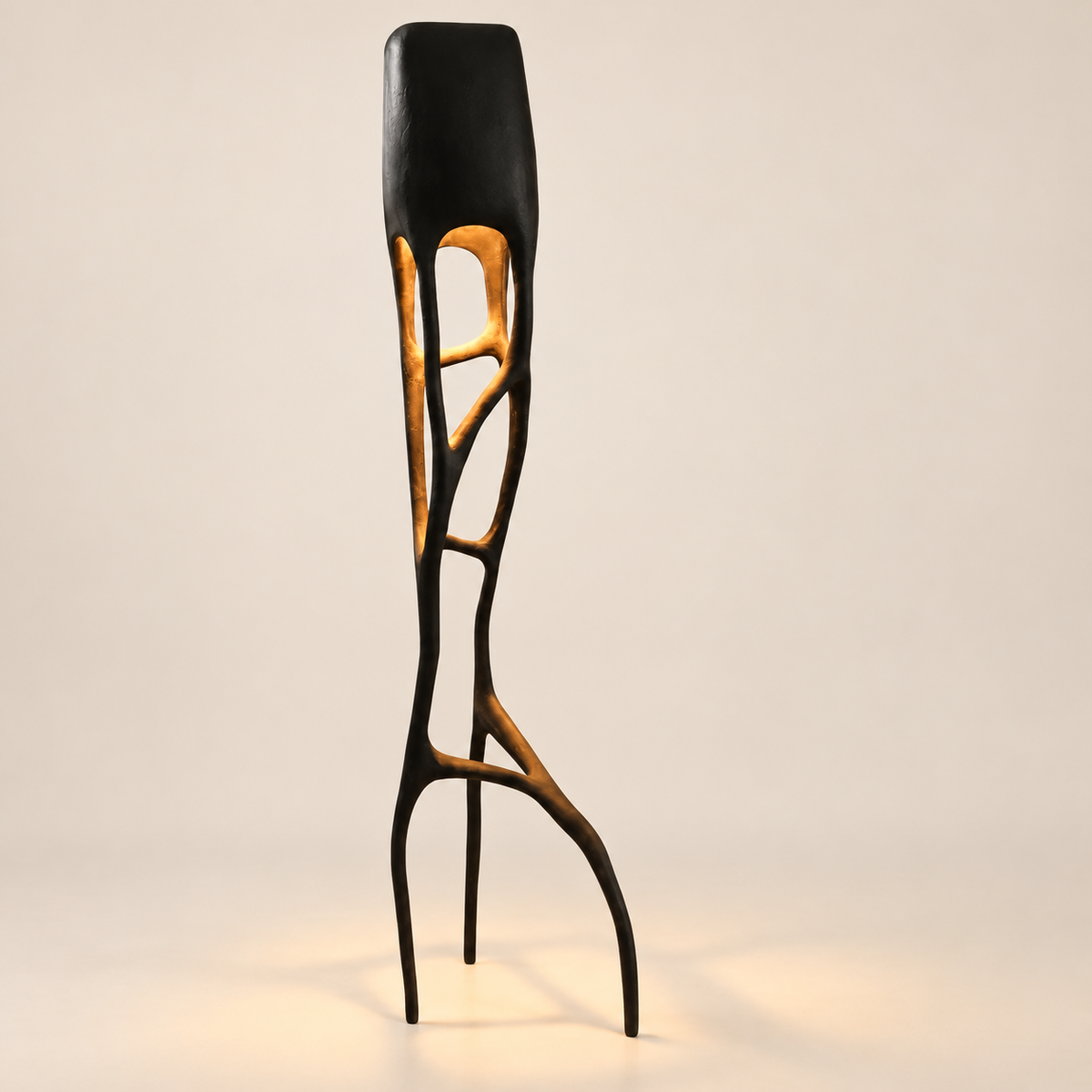 Balana Black Resin & Fiber Glass Floor Lamp