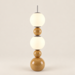Qamo Burlywood Iron & PE Floor Lamp
