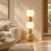 Qamo Burlywood Iron & PE Floor Lamp - luxury furniture Dubai UAE