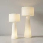 HAMILA WHITE FABRIC FLOOR LAMP