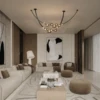Leather Pendant Light GEM 3M Black Smoke Glass Luxury Linear Chandelier 2026 UAE