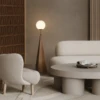 Resin Floor Lamp OLAMO Brown 145cm Modern Glass Luxury Standing Lamp 2026 UAE
