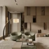 Black Gold Floor Lamp - Arcola | Majestic Home UAE