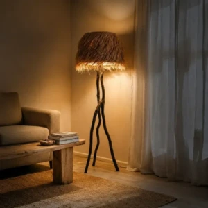 Modern Bamboo Floor Lamp - Woodi | Majestic Home UAE