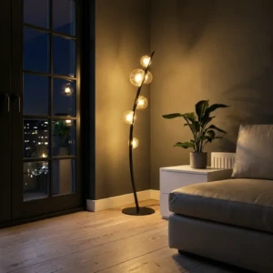 MANILA BLACK METAL FLOOR LAMP