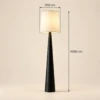 Malon Black Iron & Fabric Floor Lamp - luxury furniture Dubai UAE
