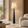 Malon Black Iron & Fabric Floor Lamp - luxury furniture Dubai UAE