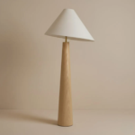 Panli Burlywood Iron & Fabric Floor Lamp