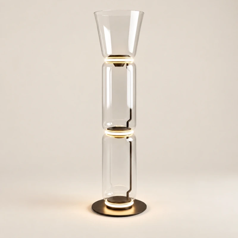 Modern Glass Floor Lamp by Ramila | Majestic Home