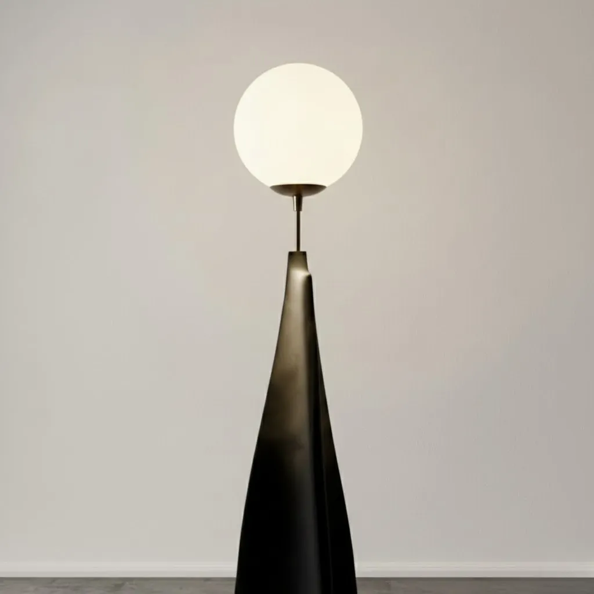 Black Resin Floor Lamp TANALI 145cm Modern Glass Luxury Standing Lamp 2026 UAE