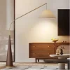 Modern Walnut Floor Lamp