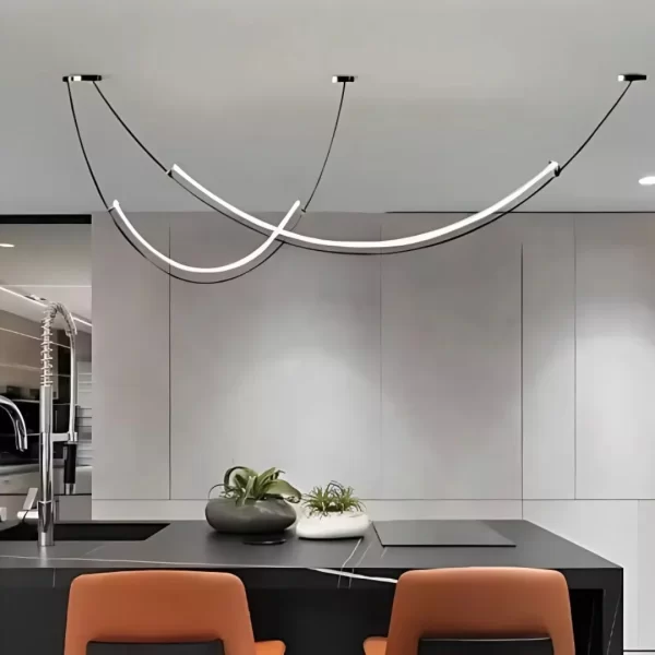 Long Black Pendant Light