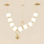 Aurelia Gold Metal & PE Pendant Light