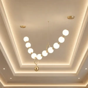 AURELIA GOLD METAL & PE PENDANT LIGHT